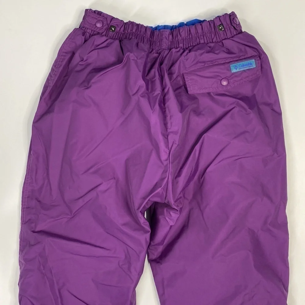 Vintage Columbia Purple Nylon Women's Ski Snow Pants Size XL